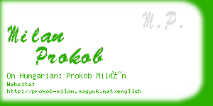 milan prokob business card